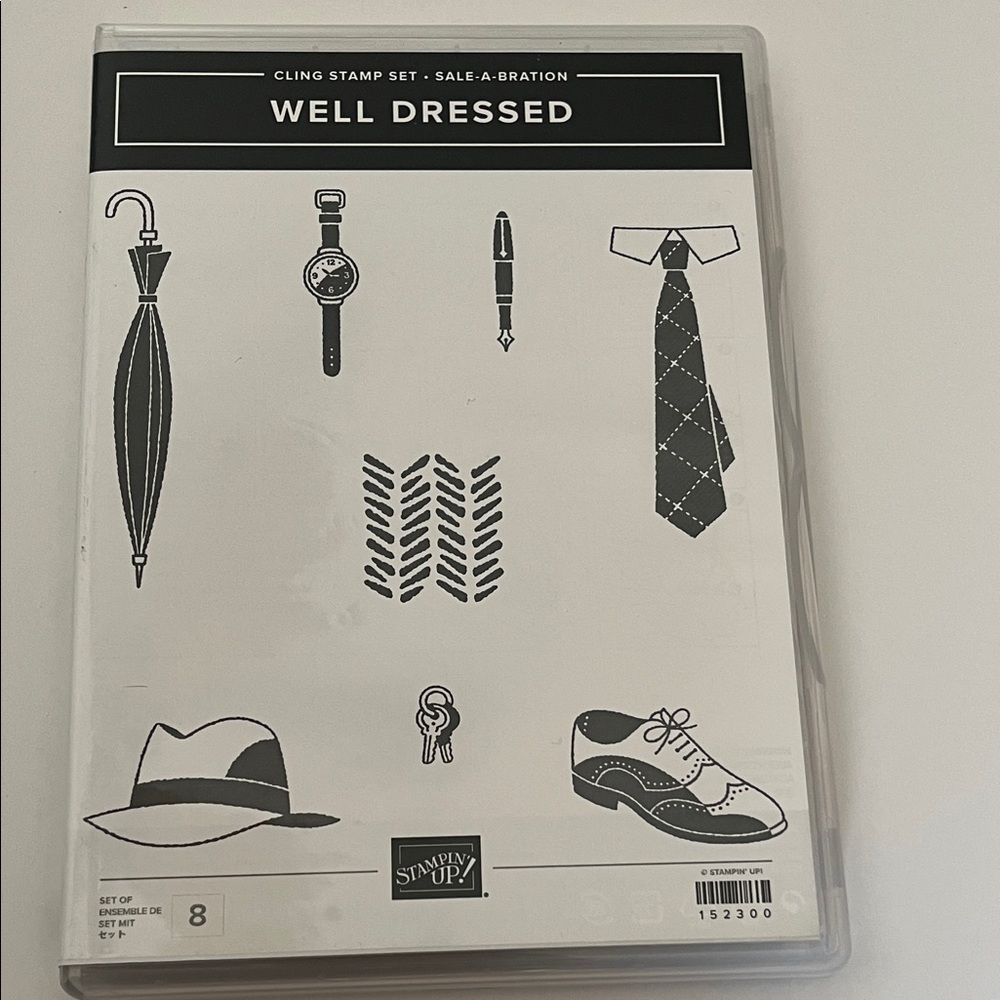 Stampin' Up! Well Dressed Cling Stamp Set - Black Designs